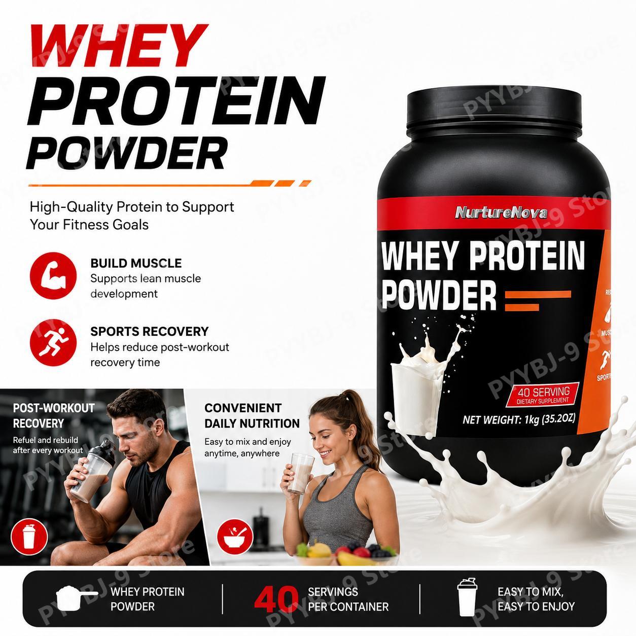 Nutrition Of Fitness - NurtureNova Whey Protein Pulver mit Milchgeschmack,